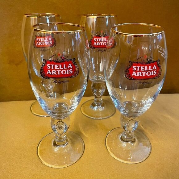 Stella Artois Goblets Set of 4 - Picture 1 of 3